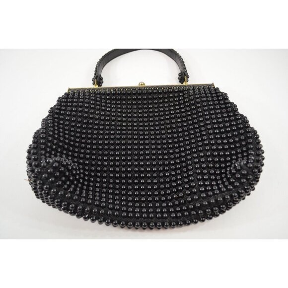 Grande Bead Purse Vintage Beaded Handbag 1940s Formal Evening Bag Snap Close - Picture 5 of 8